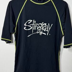 Navy and green stingray